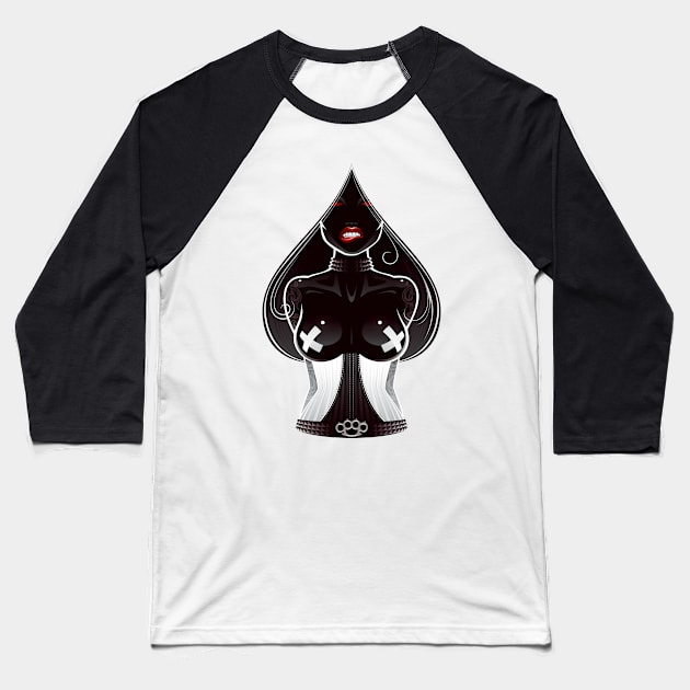 Ace of Spades Baseball T-Shirt by Leon